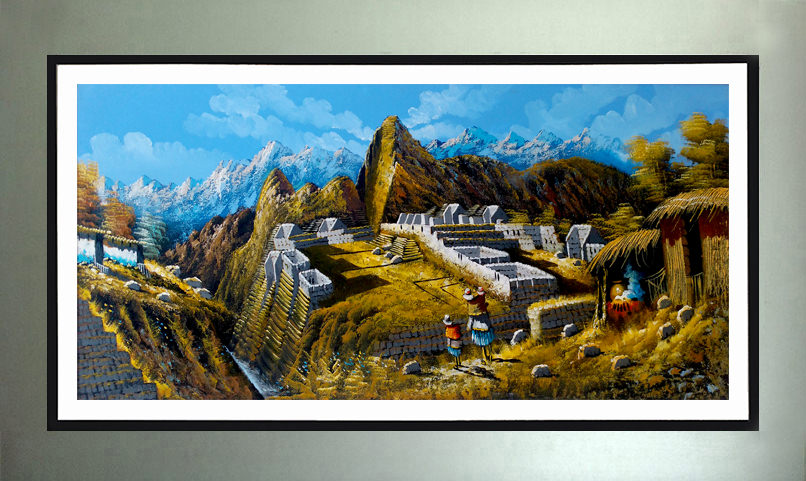Cuadro Machupicchu Cielo Celeste